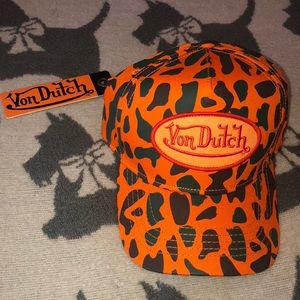Orange Camo Von Dutch Trucker Hat